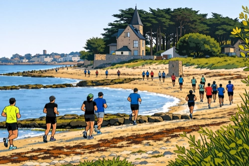 Coureur sur la course nature du R2C au Croisic