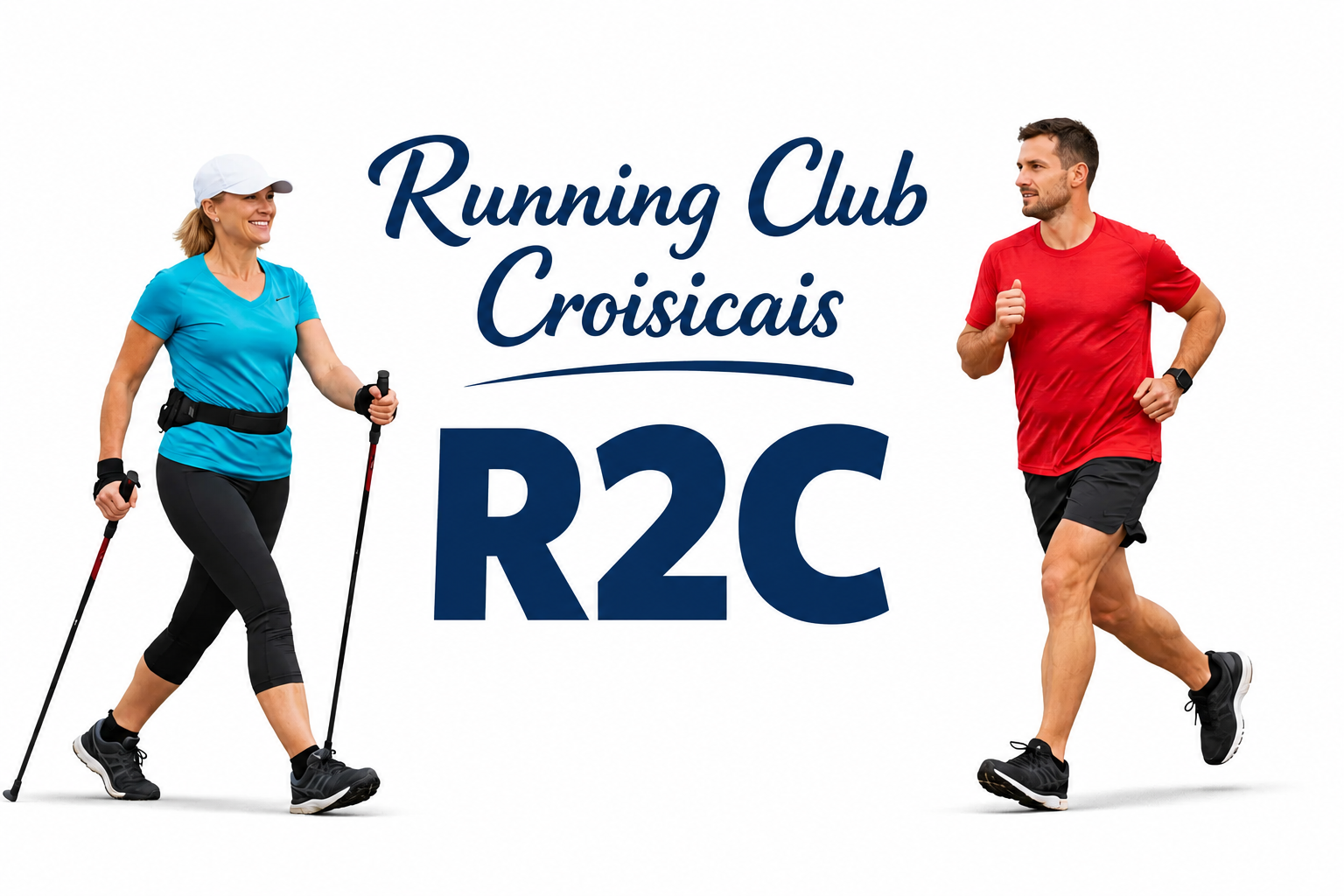 Visuel marketing du Running Club Croisicais : course à pied, marche nordique et Mouv'Tonic au Croisic