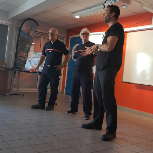 formation gestes qui sauvent avec Geoffrey Bénigué chef du centre de secours du Croisic